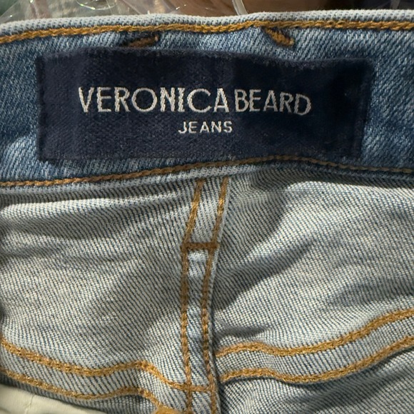 Veronica Beard Beverly Skinny Flare Jeans 30 High Rise Light Wash Designer Denim - Picture 7 of 8
